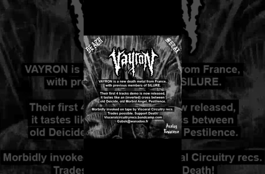  VAYRON (France) Demo tape 2022 teaser (Death metal)