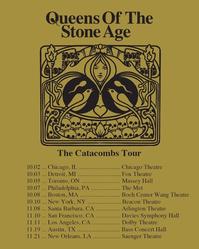QUEENS OF THE STONE AGE Announces Fall 2025 'The Catacombs Tour' Of North America