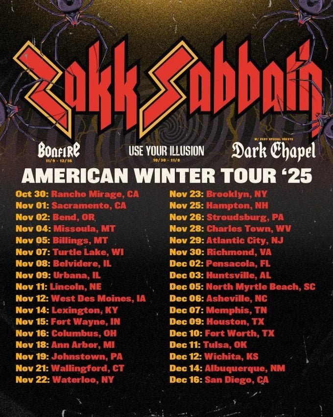 Zakk Sabbath Reveal Fall U.S. Tour with AC/DC and Guns N' Roses Tribute Acts