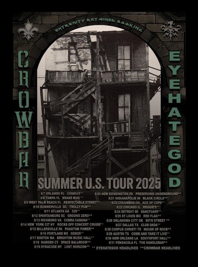CROWBAR Recruits DOWN Bassist PAT BRUDERS For Summer 2025 U.S. Tour