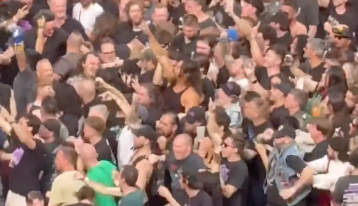 Jason Momoa Jumps In Circle Pit During Pantera's "Back to the Beginning" Set