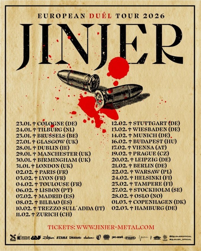Jinjer Shares Effortless One Take Performance and Announces Additional Tour Dates