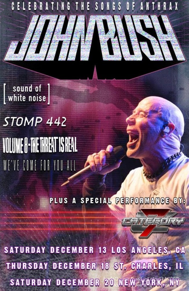 John Bush to Perform Anthrax-Era Tunes at Three Special Shows This December