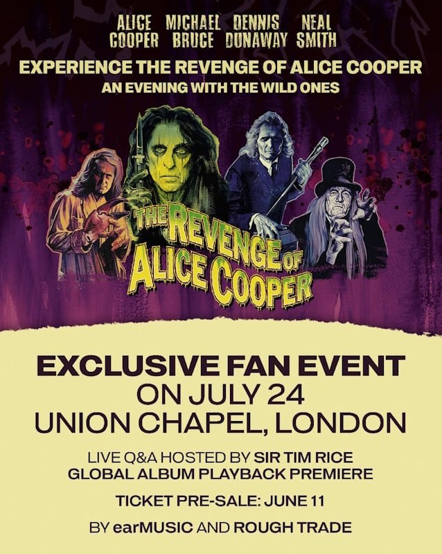 Watch: Original ALICE COOPER Band Reunites For Historic London Event