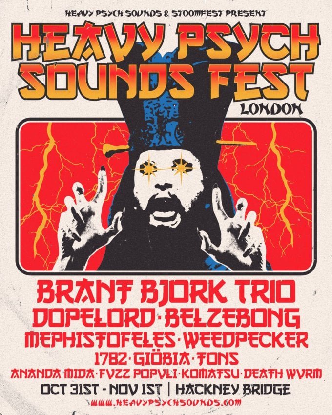 Brant Bjork Trio, Dopelord, Belzebong, and More Added to Heavy Psych Sounds Fest London