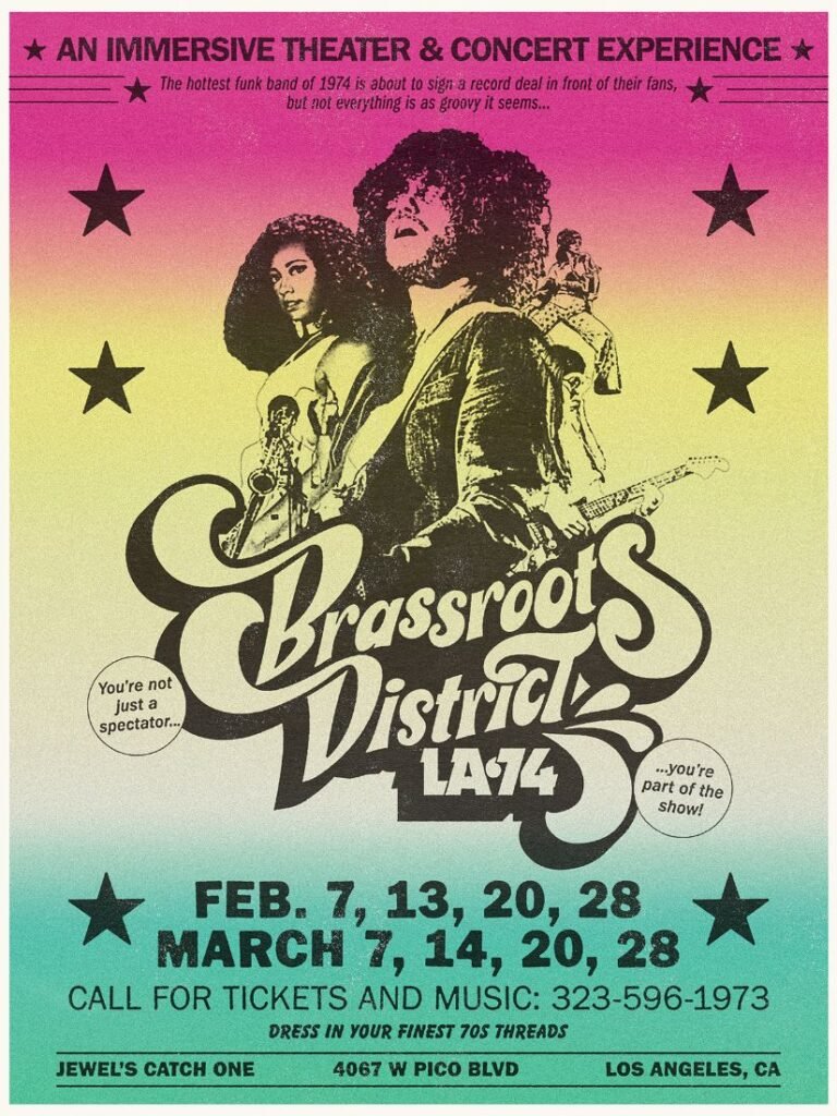 Welcome to 1974: “Brassroots District: LA ‘74” Announces Immersive Theater & Concert Residency