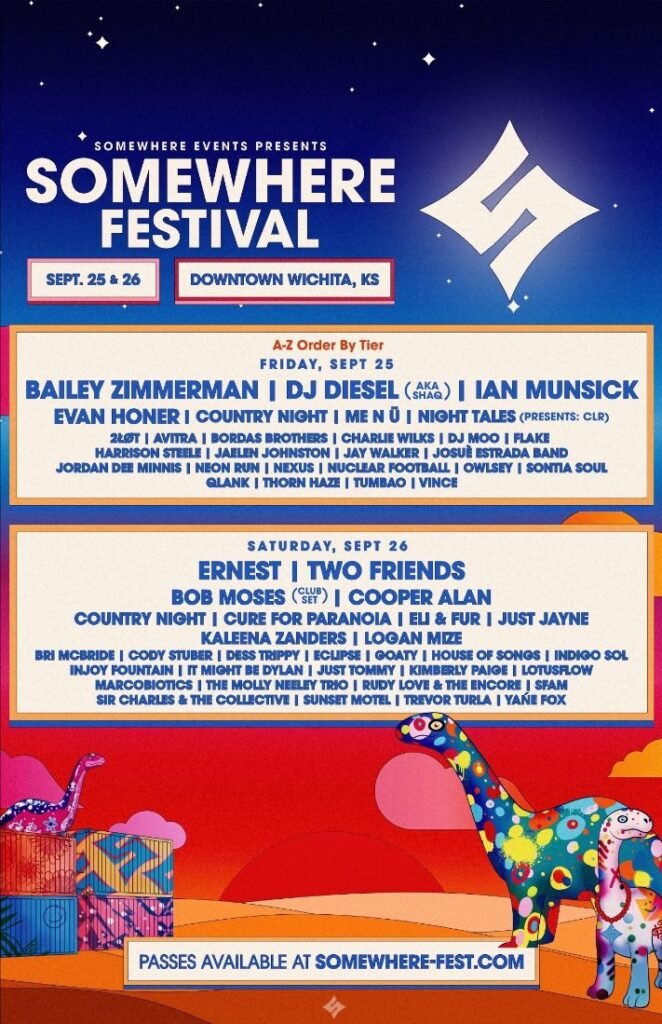 Somewhere Festival Reveals Daily Lineups, Adds ERNEST, Cooper Alan, Eli & Fur and More as Single-Day Passes Go On Sale